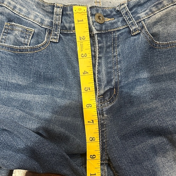 L&B Blue Flare Jeans with Gold Sequin Panels - Picture 5 of 8